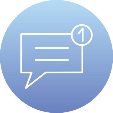 Sohbet mesajı vektör illüstrasyonu