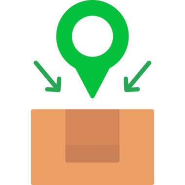 konum haritası konumu simgesi düz biçimli