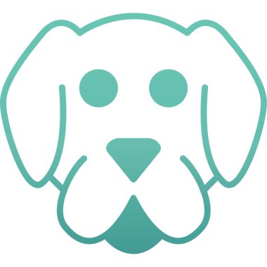 Köpek. Web simgesi basit illüstrasyon