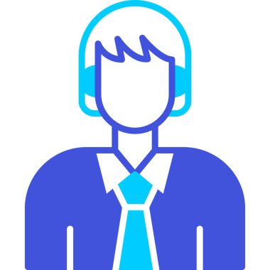 Müdür bey. Web simgesi basit illüstrasyon