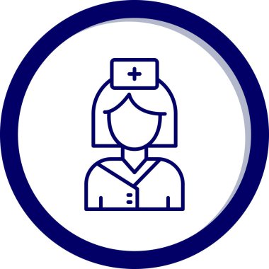 hemşire vektör simgesi düzenlenebilir