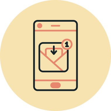 Mobil kutsal kişilerin resmi, vektör çizim