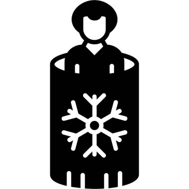 kar simgesi, kış vektör illüstrasyonu