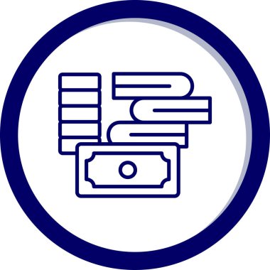 Para için. Web simgesi basit illüstrasyon