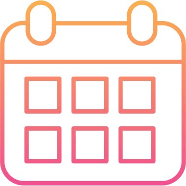 Takvim simgesi vektör illüstrasyonu