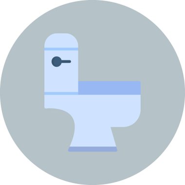 tuvalet vektörü düz renk simgesi