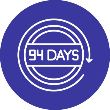 Taslak biçiminde 9 günlük geri sayım simgesi