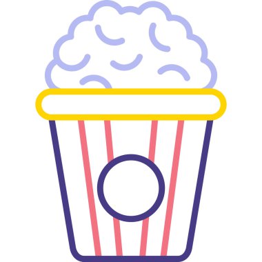 Patlamış mısır. Web simgesi basit tasarım