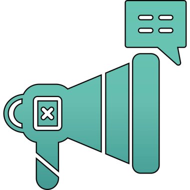 Konuşmacı. Web simgesi basit illüstrasyon