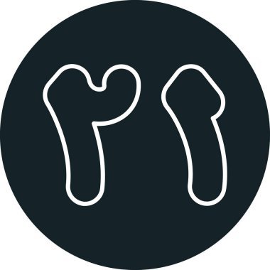 Kemik ikonu vektör illüstrasyonu