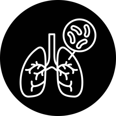 İnsan akciğer vektör simgesi tasarımı