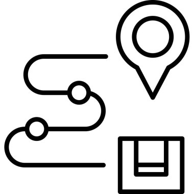 harita konumu gps simgesi ana hat biçiminde