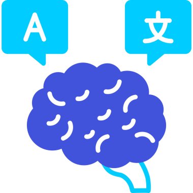 Beyin. Web simgesi basit illüstrasyon