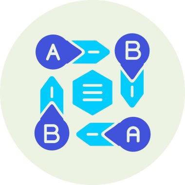 vektör içinde b & b simgesi.