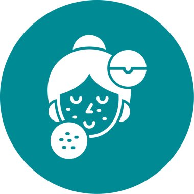 Yiyeceği olan kadının vektör çizimi