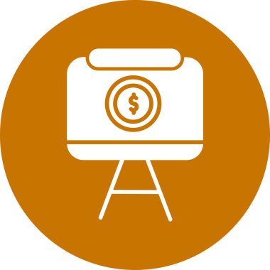 Dolar. Web simgesi basit illüstrasyon