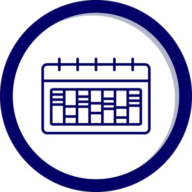 Takvim. Web simgesi basit illüstrasyon