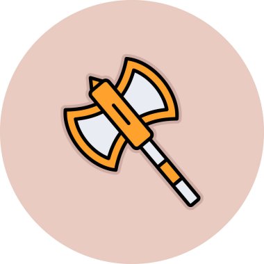 Çizgi film balta simgesinin vektör çizimi