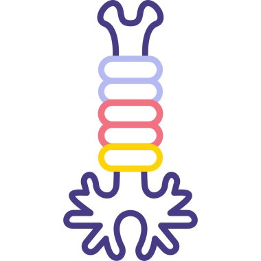 Omurga ağrısı renk ikonu çizimi