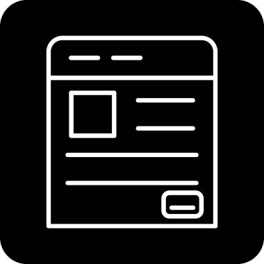 belge simgesi ve vektör illüstrasyonu beyaz arkaplanda izole edildi