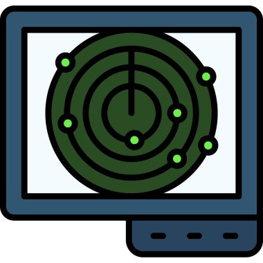 bilgisayar ağı simgesi - ana hatlar biçiminde