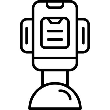 Robot kol ikonu ana hat vektörü. robot kolu