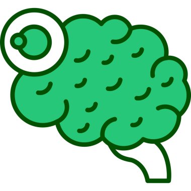 Beyin beyin ikonu - ana hatlar biçiminde