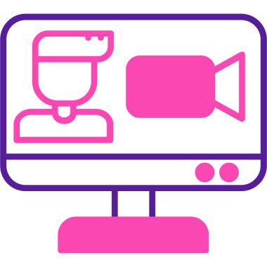 Bilgisayar. Web simgesi basit illüstrasyon