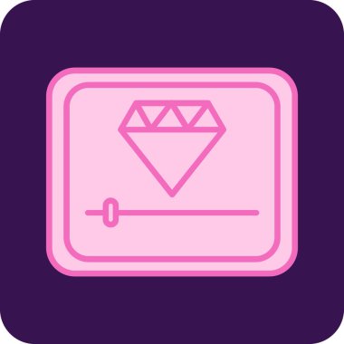 Elmas. Web simgesi basit illüstrasyon