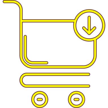 Ok ikonlu bir araba. vektör illüstrasyonu