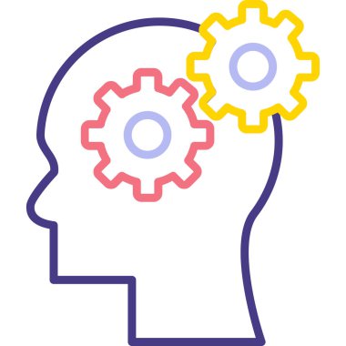 Beyin. Web simgesi basit tasarım