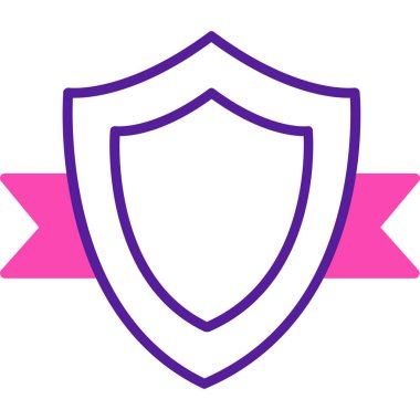 Kalkan simgesi. vektör illüstrasyonu