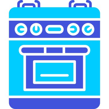 fırın simgesi, basit vektör illüstrasyonu