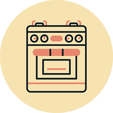 Fırın. Web simgesi basit illüstrasyon