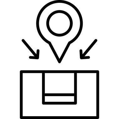 konum simgesi, vektör çizimi