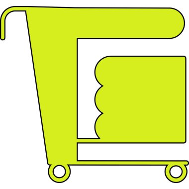 El arabası. Web simgesi basit illüstrasyon