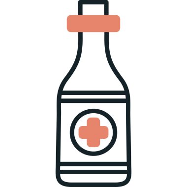 İlaç şişesi, vektör tasarımı