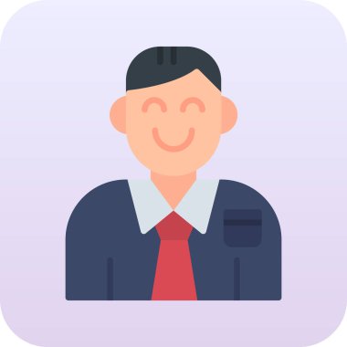 işadamı web simgesi, vektör çizim