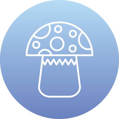 Mantar. Web simgesi basit illüstrasyon