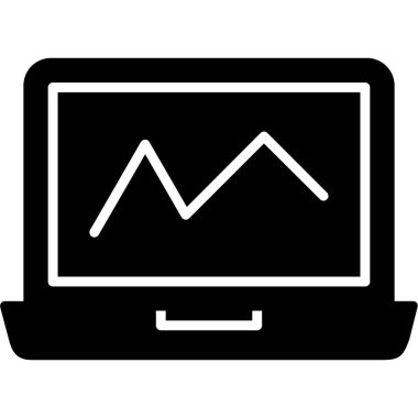 Bilgisayar monitör simgesini, basit tarzı