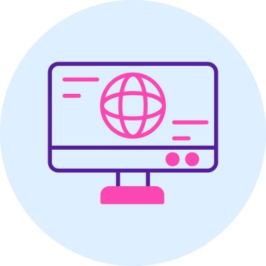 Modern bilgisayar simgesinin vektör illüstrasyonu