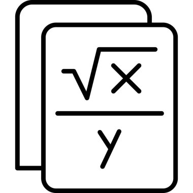 Matematik matematik simgesi ana hatlar biçiminde