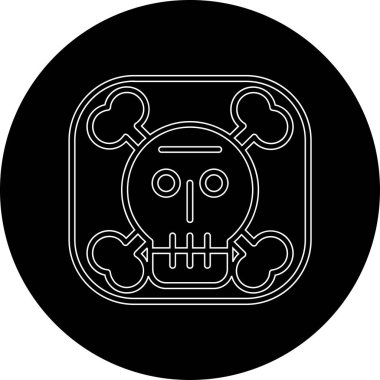 Bir kafatası simgesinin vektör çizimi