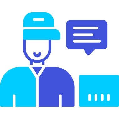 Konuş. Web simgesi basit illüstrasyon