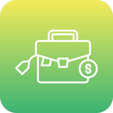 Çanta web simgesi. Basit tasarım. vektör illüstrasyonu