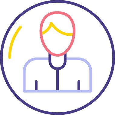 Adamım. Web simgesi basit illüstrasyon