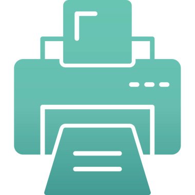 Yazıcı simgesi vektör illüstrasyonu