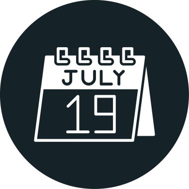 Takvim simgesinin vektör illüstrasyonu