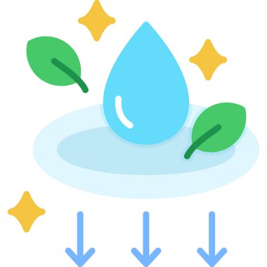 Su damlası ikonu. özet çizimi