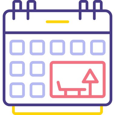 Takvim. Web simgesi basit illüstrasyon